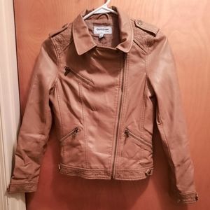 Coffee Shop Girls Size Large Faux Leather Jacket